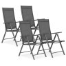 MultiGarden Set od 4 sklopive baštenske stolice sa podesivim naslonom, Grey 