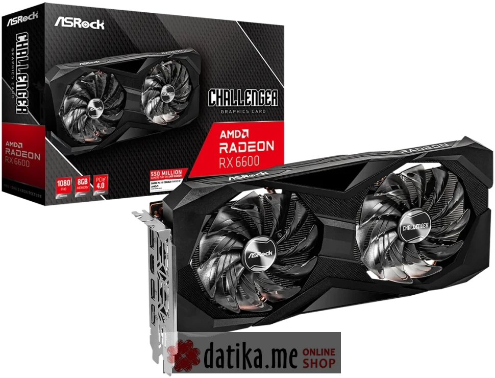ASRock AMD Radeon RX 6600 Challenger D 8GB