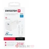 Swissten Travel charger 1x USB-C 35W PD white, data cable USB-C/Lightning 1.2, white
