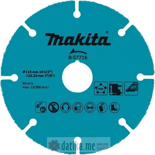 Makita B-57722  Ploča sa volfram karbidnim rubom 125x22,23MM в Черногории