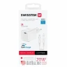 Swissten Travel charger GaN 1x USB-C 20W PD white, data cable USB-C/Lightning 1.2, white в Черногории