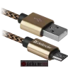 Defender Technology Kabal USB08-03T PRO USB USB 2.0 (AM) - microUSB 2.0 (BM) 1 m Gold