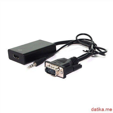 Rotronic VALUE, VGA+Audio - HDMI, M/F, 0.15 m Cableadapter