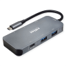 Roline USB 3.2 Gen 2 Type C Multiport Docking Station, 4K HDMI, 2x USB 3.2 Gen 2, 1x USB Type C, 1x Gigabit Ethernet 