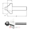 Makita D-48751 Kontruno glodalo za filete 55,3x 28,6x13 mm