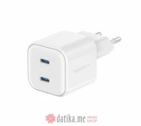 Swissten Travel Charger GaN 2x USB-C 20W PD White