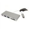 Roline Hub USB tip C 3.1 + 2 x USB-A si alimentare (PD) + slot micro SD/SD