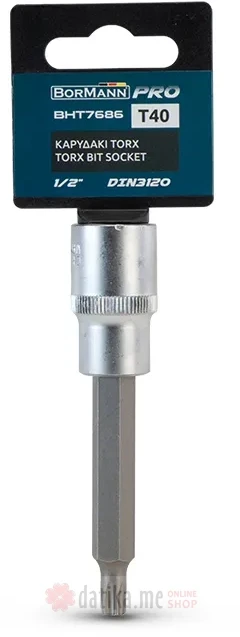 Ključ nasadni prihvat 1/2" CRV Torx T40 Bormann BHT7686