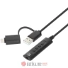 Manhattan 2-in-1 USB-C & USB-A to 3.5 mm Stereo Audio Aux Adapter Cable