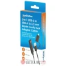 Manhattan 2-in-1 USB-C & USB-A to 3.5 mm Stereo Audio Aux Adapter Cable