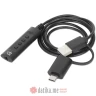 Manhattan 2-in-1 USB-C & USB-A to 3.5 mm Stereo Audio Aux Adapter Cable