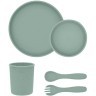 Kikka Boo set za hranjenje 5pcs, Platinum Silicone Sage в Черногории