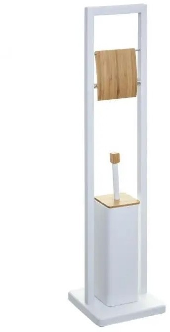 5five Podni držač za toalet papir i WC četku 20x20x80cm bijeli 5five