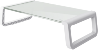 TRUST MONTA Tempered glass monitor stand, White