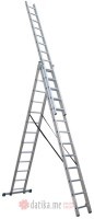BORMANN BHL5100 Merdevine aluminijumske trodjelne 3x11 step. 812cm 
