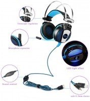 Kotion Each GS500 Gaming Headset Blue-Black