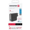 Swissten Travel Charger GaN 3x USB-C 100W PD + 1x USB-A 18W QC Black