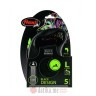 Flexi Povodac Black Desigт Large Tape 5M Green