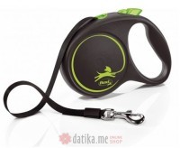 Flexi Povodac Black Desigт Large Tape 5M Green