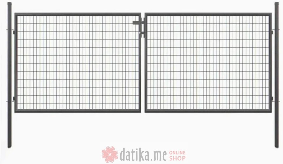 Emix Garden Vrata dvok 3D 200x50x4mm 183x300cm (okrugli stub),zelena