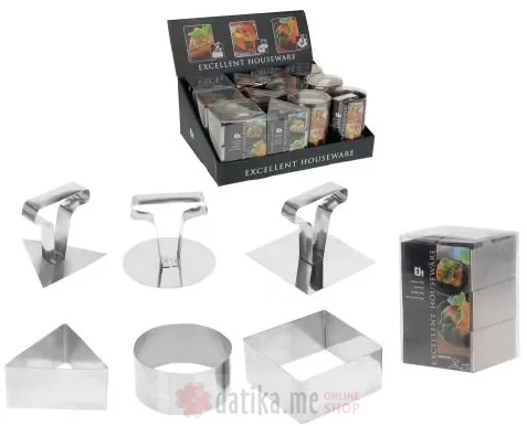 Excellent Houseware Kalupi za spremanje kolača Inox u setu 3/1 в Черногории