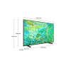 TV Samsung CU8000 LED 55" 4K Ultra HD, Dynamic Crystal Color, Air slim, Solar cell, Smart (2023)​