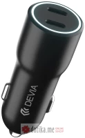 Devia car charger Smart 40W PD 2x USB-C black (ženski)