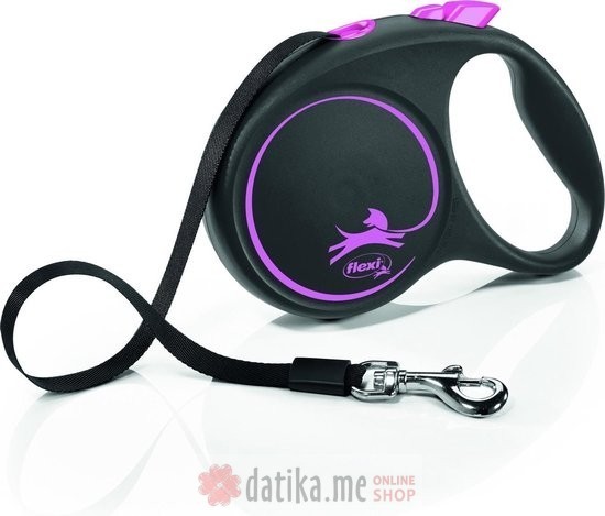 Flexi Povodac Black Design Large Tape 5M Pink  в Черногории