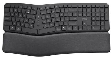 TRUST Keyra Ergonomic multidevice wireless keyboard US