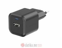 Swissten Travel charger 1x USB-C 35W PD, 1x USB-A 27W QC, black