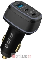 Devia car charger Extreme 115W 2x USB-C 1x USB Black