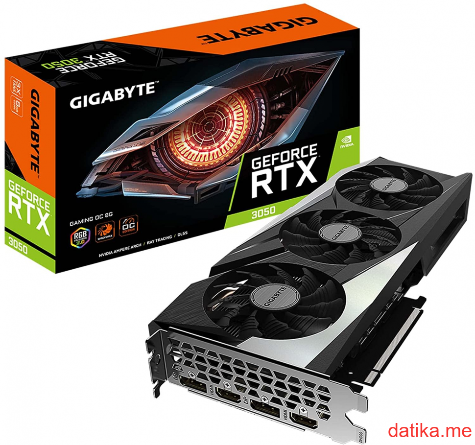 Gigabyte GeForce RTX 3050 GAMING OC 8GB GDDR6, GV-N3050GAMING OC-8GD в Черногории