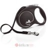 Flexi Povodac Black Design Large Tape 5M Silver