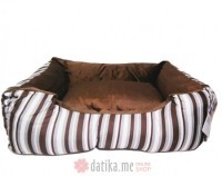 Pawise 12307 lezaljka 50*38cm Dog Bed Cuddler -brown strip