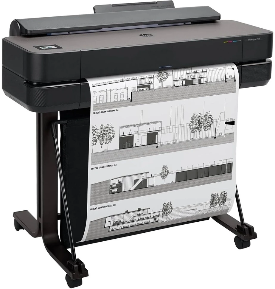 HP 5HB08D DesignJet T650 24-in Printer 