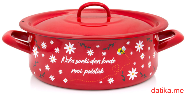Metalac plitka serpa PCELICA MAJA CRVENA 24cm/4.5l