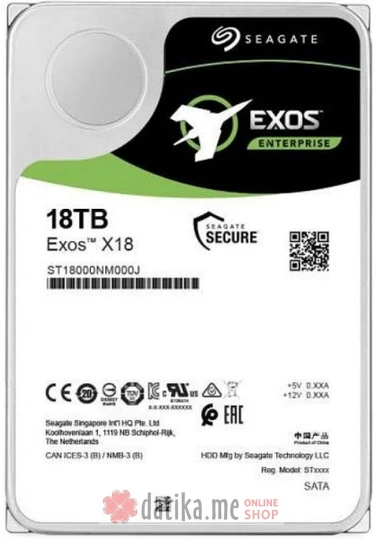 SEAGATE 18TB Exos X18 Enterprise HDD в Черногории