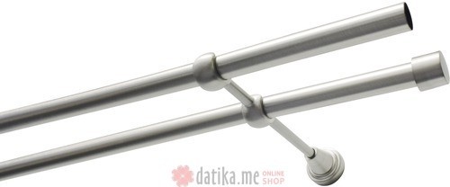 Gardinia Garnišla dupla Ally sa priborom 19mm 160cm inoks Gardinia