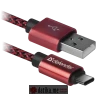 Defender Technology Kabal USB09-03T PRO USB2.0 USB cable, Red, AM-Type-C, 1m в Черногории