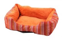 Pawise 12309 lezaljka50*38cm Dog Bed Cuddler -orange strip