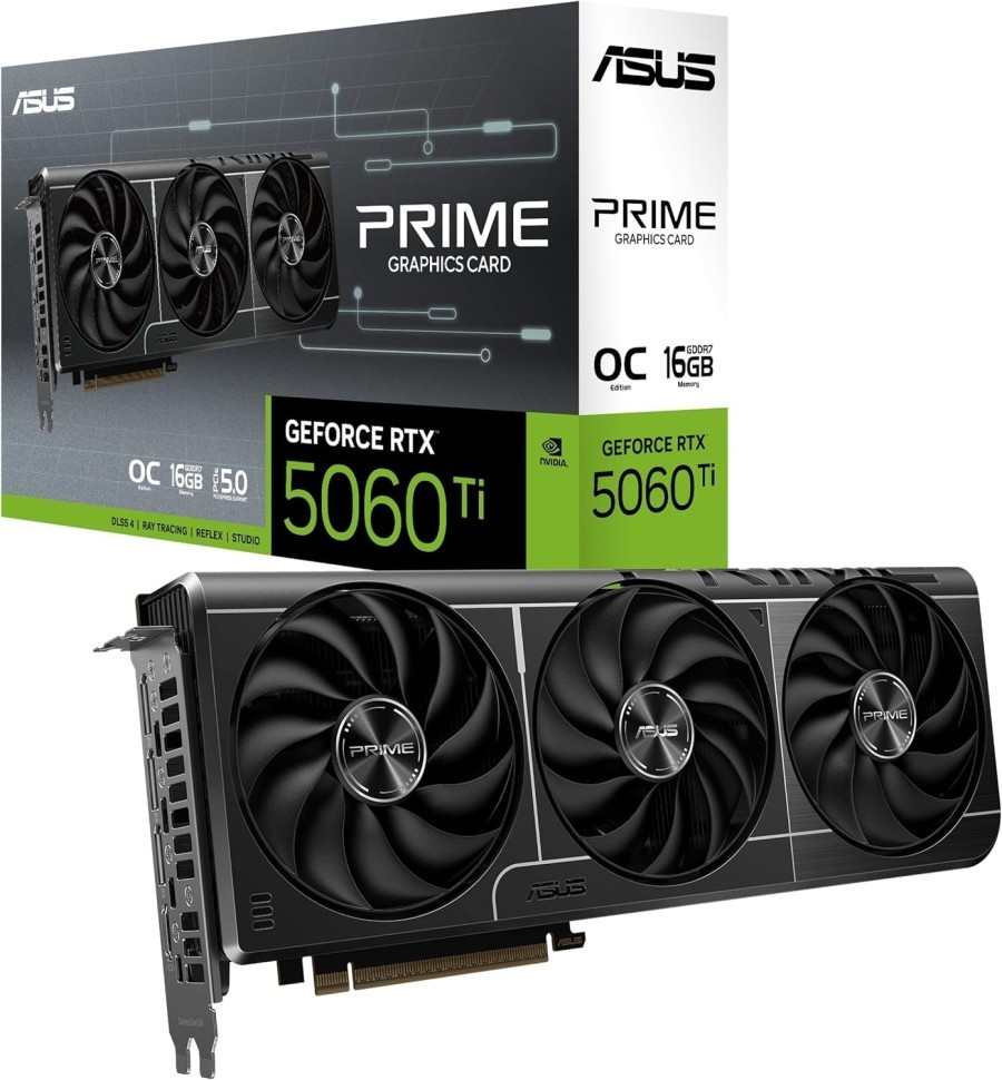 ASUS PRIME GeForce RTX 5060 Ti 16GB GDDR7 OC Edition, PRIME-RTX5060TI-O16G