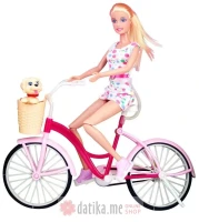 Igracka lutka Defa Lucy set sa biciklom i ljubimcem