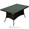 Green Bay STO ZA RUCAVANJE OD RATANA CRNI 150×90×75cm