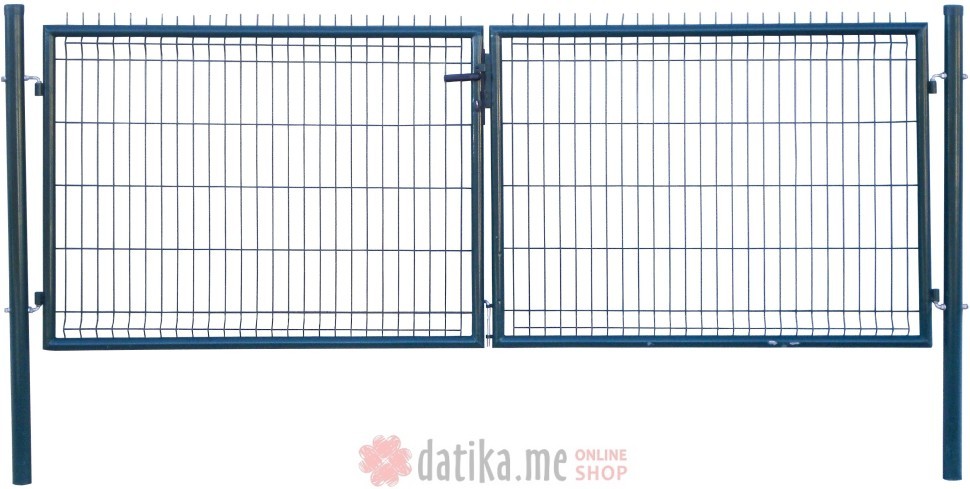 Emix Garden Vrata dvok 3D 200x50x4mm 103x300cm (okrugli stub),zelena