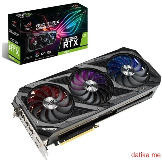 Asus nVidia GeForce RTX 3080 10GB 320bit, ROG-STRIX-RTX3080-O10G-V2-GAMING LHR в Черногории
