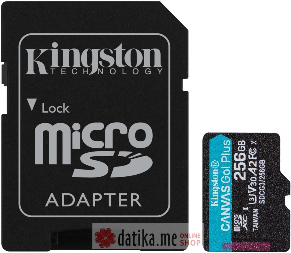 KINGSTON Micro SDXC 256GB Canvas Go! Plus C10 + SD Adapter