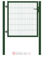 Emix Garden Vrata jedn 3D 200x50x4mm 183x100cm (okrugli stub),zelena