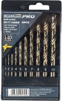 Bormann Burgije za metal HSS-Co 1-10mm M35 u setu 10 kom BHT4822