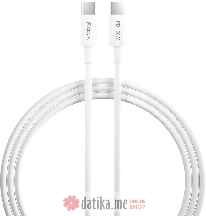 Devia cable Smart EC317 PD USB-C - USB-C 1,5 m 100W 5A white