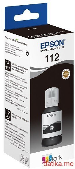 Epson EcoTank Ink Bottle Br.T112 Black (127ml), 7500 str.- za EcoTank L15150, L15160 in Podgorica Montenegro